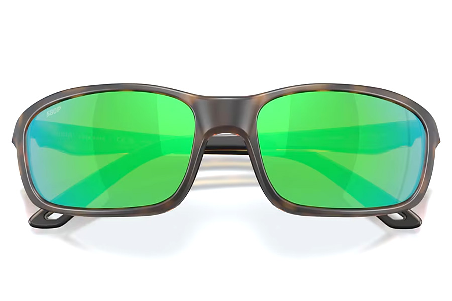 Costa Del Mar Brine II Matte Tortoise Frames with Green Mirror Lenses